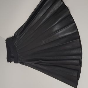 Bethany Mota Faux Leather Pleated Skirt